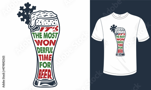 It's the most wonderful time for beer vector shirts design