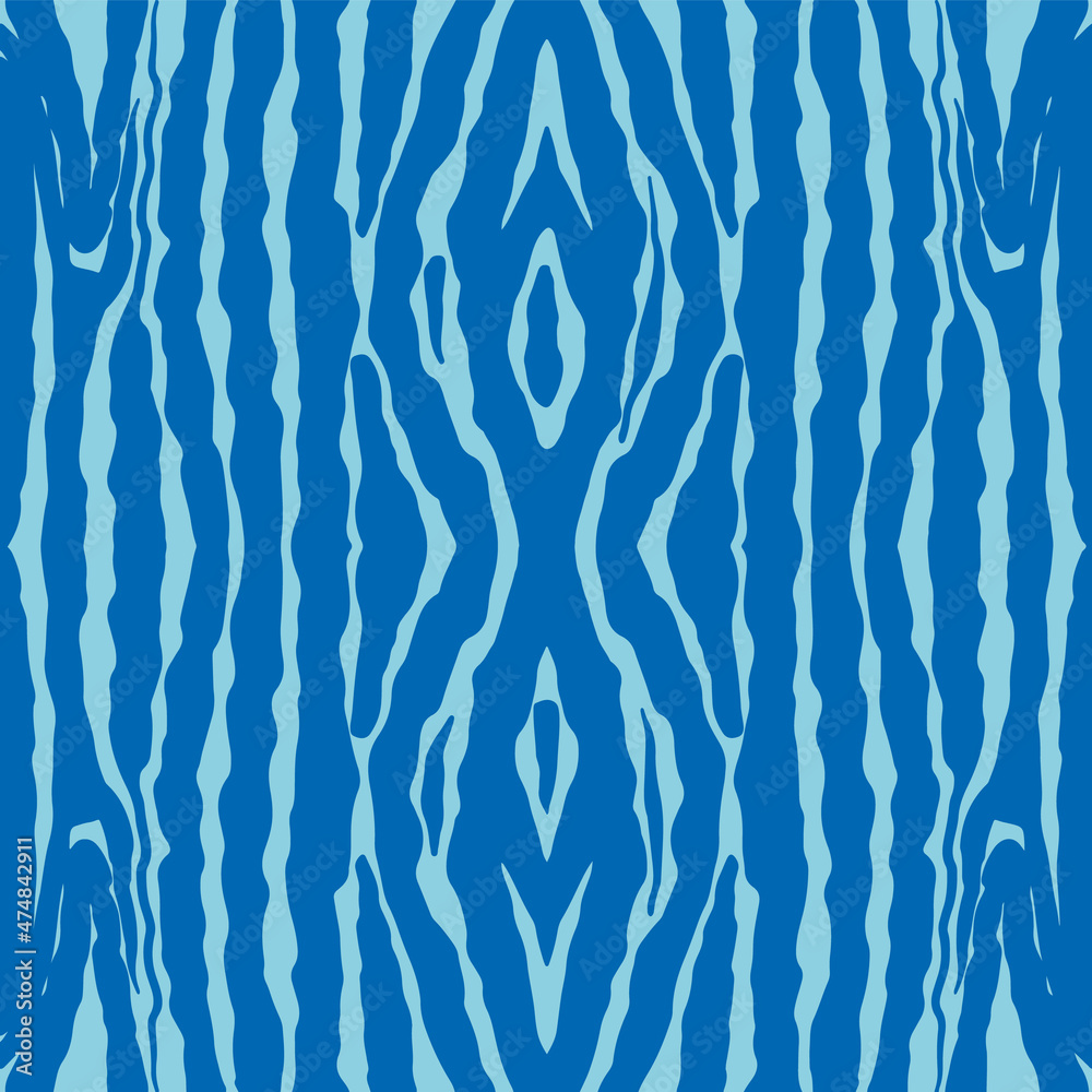 Blue zebra print seamless repeat pattern print background