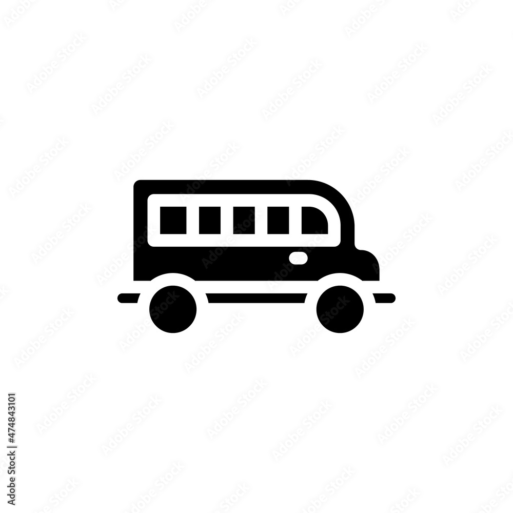 buss icon in vector. Logotype
