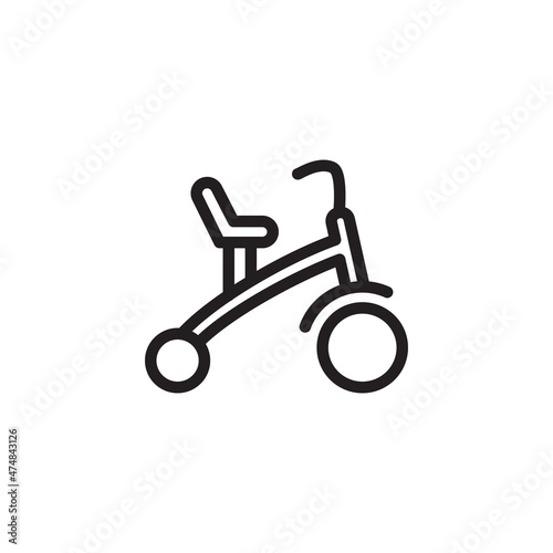 Baby cycle icon in vector. Logotype