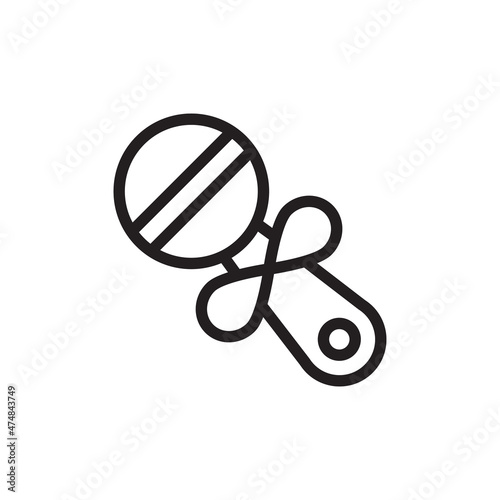 Rattle icon in vector. Logotype
