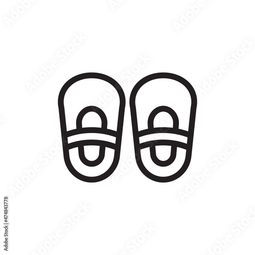Baby Shoes icon in vector. Logotype