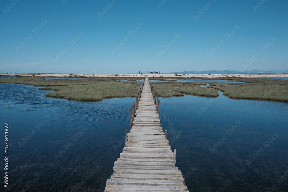 Obraz premium Lefkada is one of the most breathtaking Greek islands and it is located in the heart of the Ionian sea, connected with the mainland by a small bridge