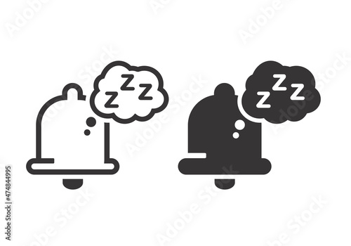 Alarm bell sleep. Illustration vector