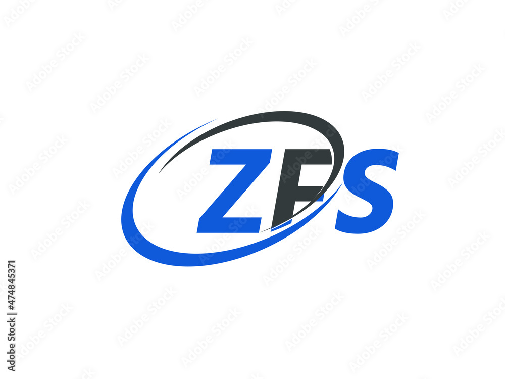 ZFS letter creative modern elegant swoosh logo design ZFS letter creative modern elegant swoosh logo design