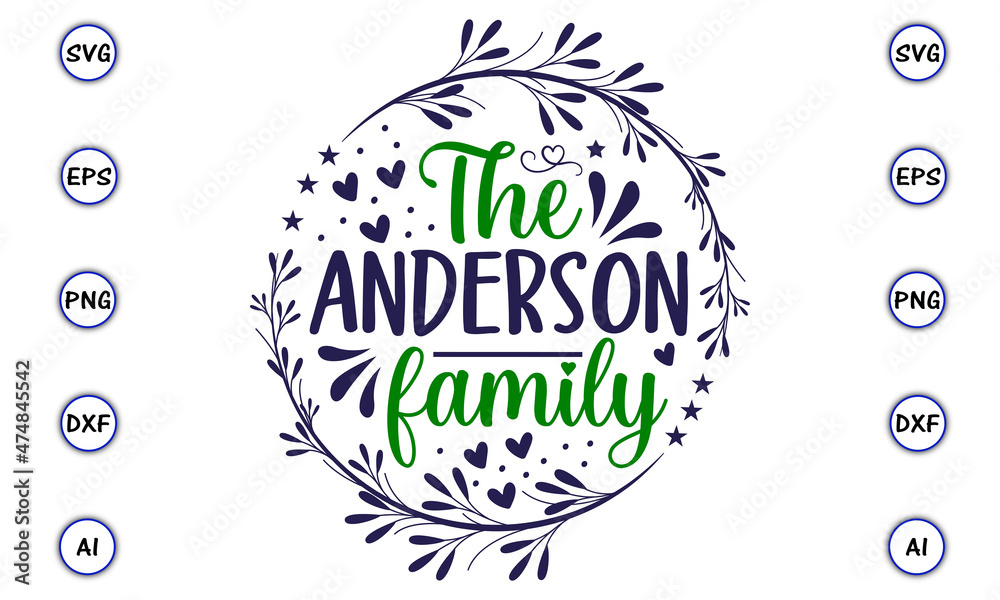 The Anderson family SVG, Monogram SVG Bundle, Monogram sublimation ...