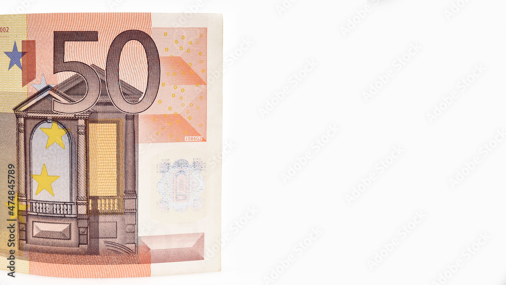 close up of banknote isolated on white background close up of banknote isolated on white background