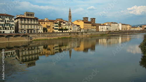 Quay of the river Arno in Florence  Italy  Europe 