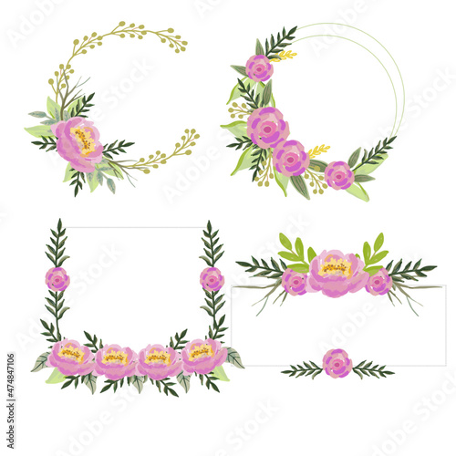 Flower wreath and Flower frame