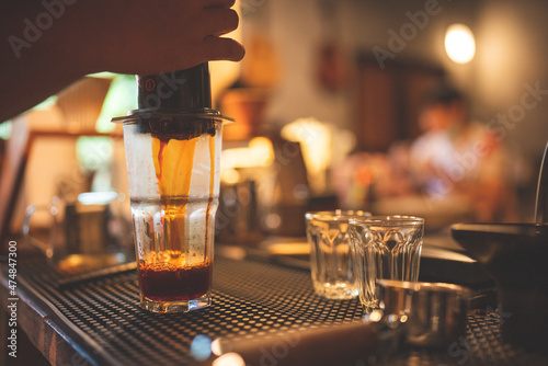 Beverage drink at the cafe,...