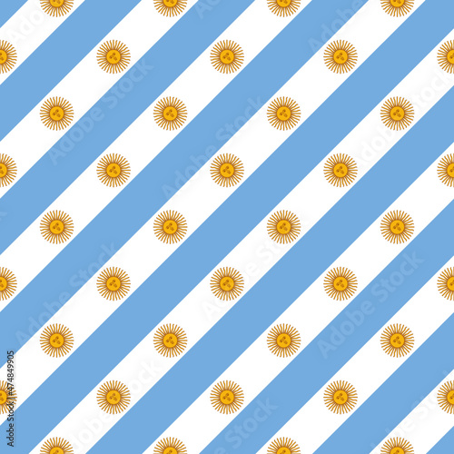 seamless pattern of argentina flag. vector illustration