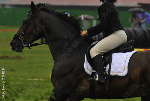 the rider during a sports competition