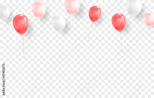 Vector holiday balloons. Balloons PNG, holiday, Valentine's day, birthday.