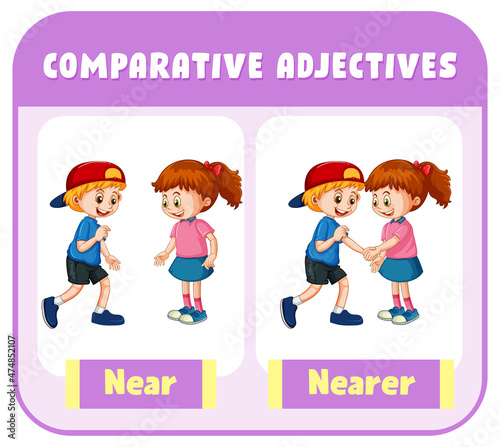 Comparative Adjectives for word near