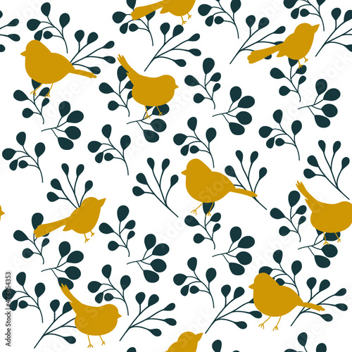 seamless pattern with birds © Евгения Маликова