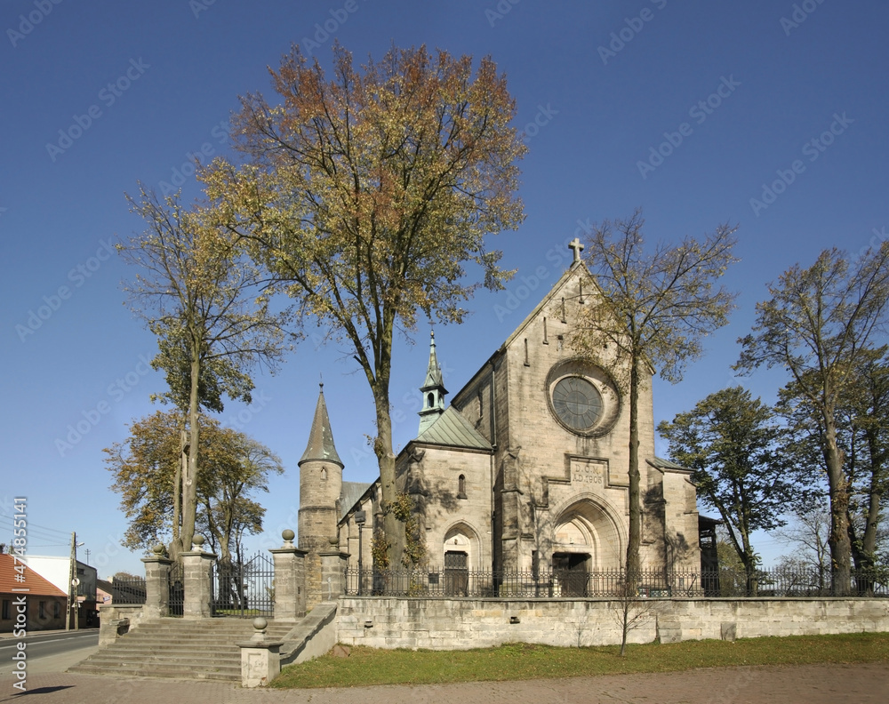 Church of Saint Nicholas in Zarnow village. Lodz Voivodeship. Poland