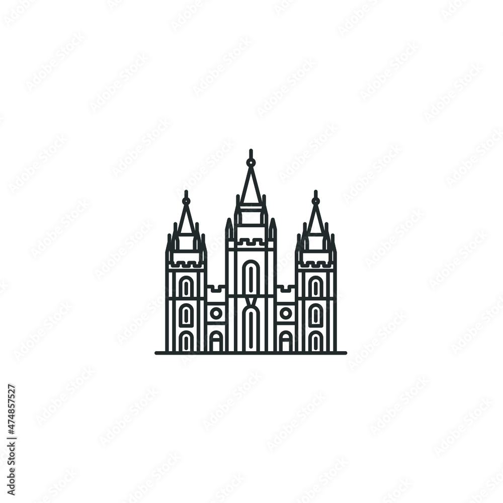 Salt Lake Temple icon. LDS Church
