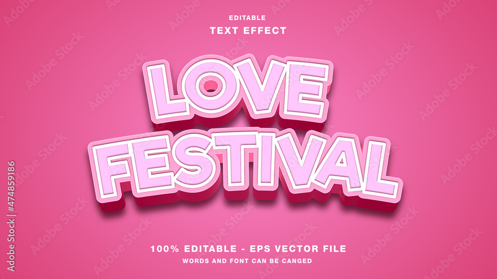 Love Festival Text Effect Editable