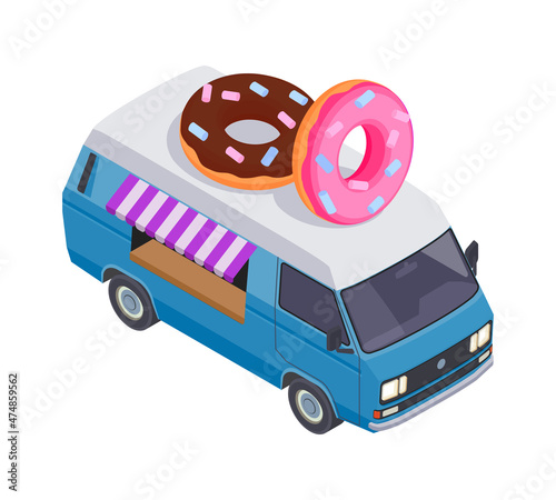 Donuts Food Truck Composition