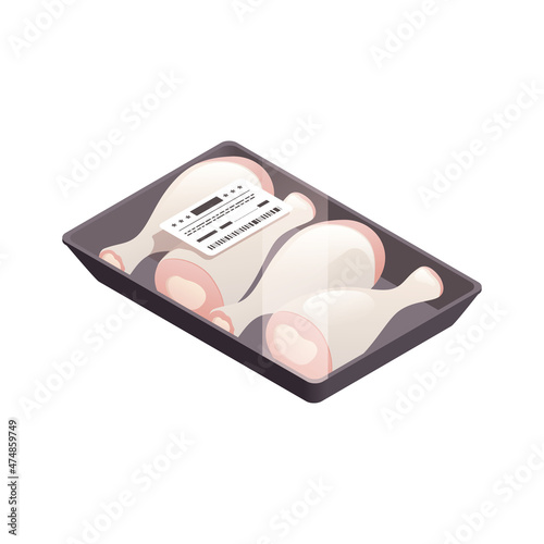 Refrigerated Meat Isometric Composition