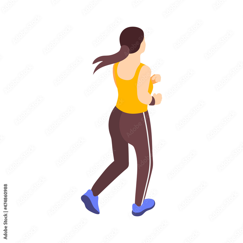 Female Jogging Practice Composition Female Jogging Practice Composition