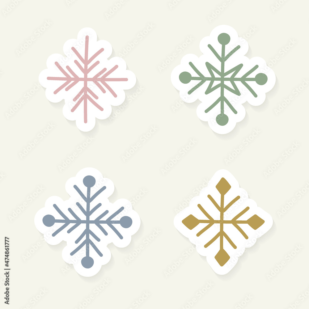 Hand drawn Christmas snowflakes. Set of icons. Vector Hand drawn Christmas snowflakes. Set of icons. Vector