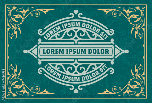 Western card with vintage style