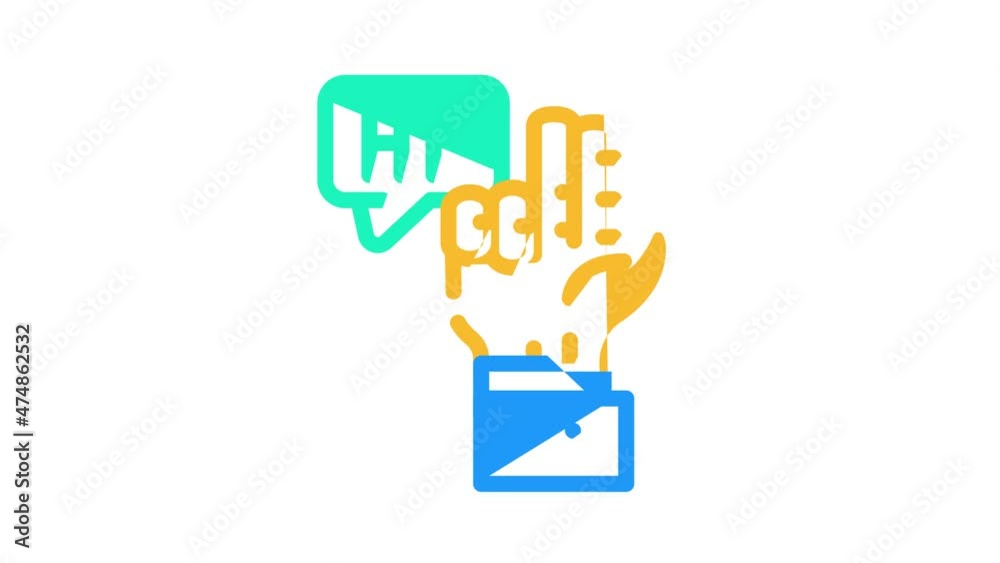 communication in sign language animated color icon communication in sign language sign. isolated on white background communication in sign language animated color icon communication in sign language sign. isolated on white background