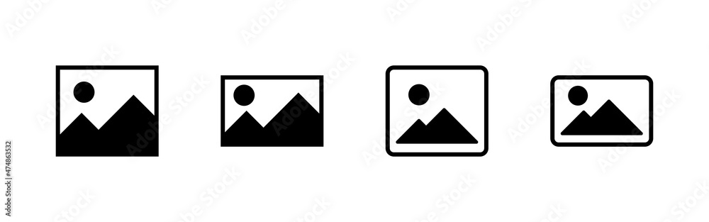 Picture icons set. photo gallery sign and symbol. image icon Picture icons set. photo gallery sign and symbol. image icon