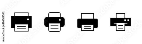 Print icons set. printer sign and symbol