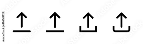 Upload icons set. load data sign and symbol
