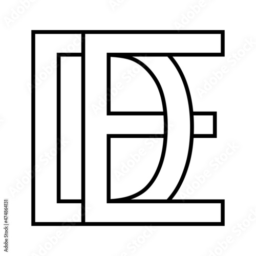 Logo sign de ed icon sign i...