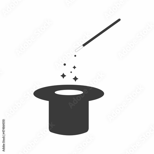 Wand Magic hat icon vector template