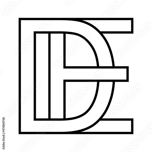 Logo sign de ed icon, sign ...