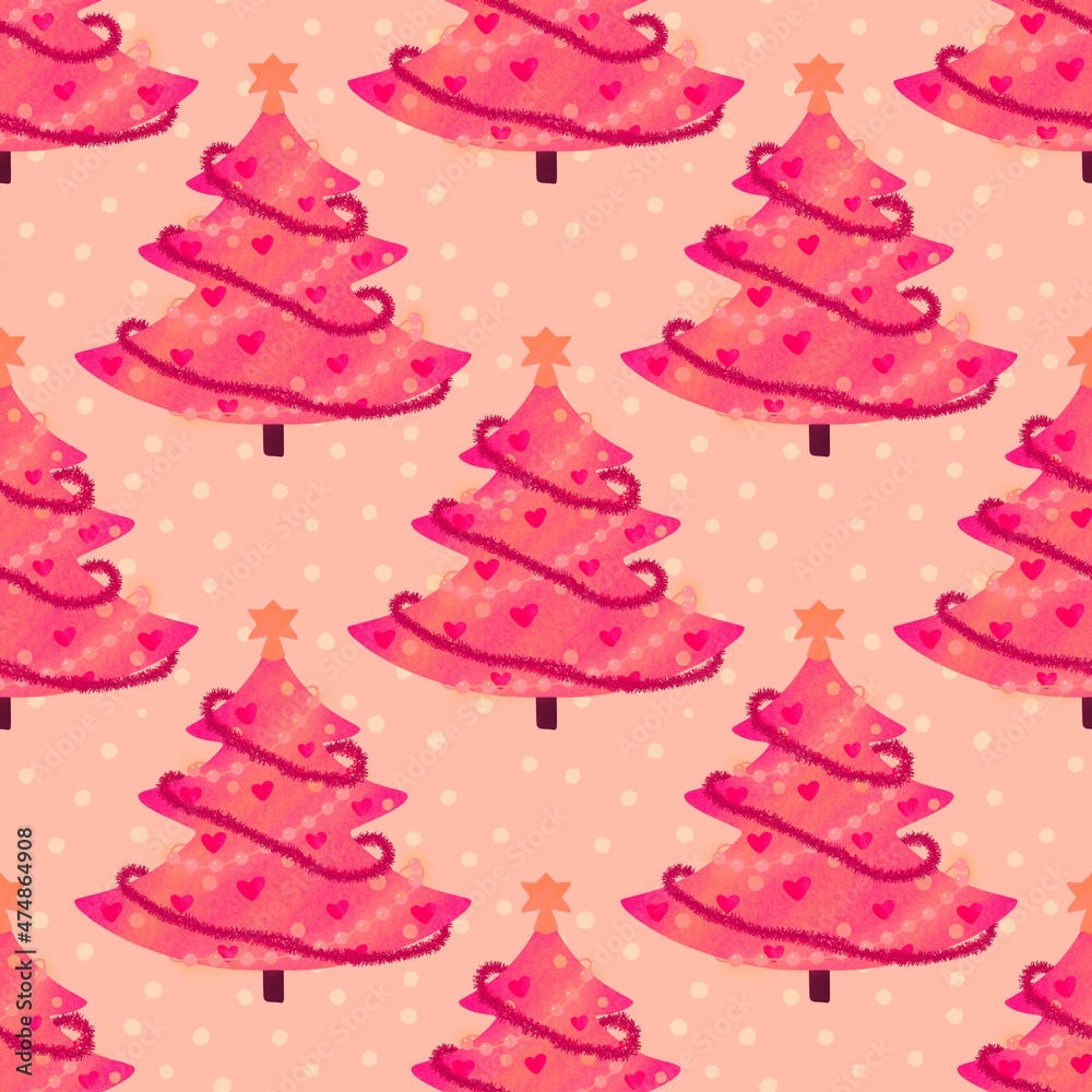 Doodle green cute Christmas tree for fabrics and gifts Doodle green cute Christmas tree for fabrics and gifts