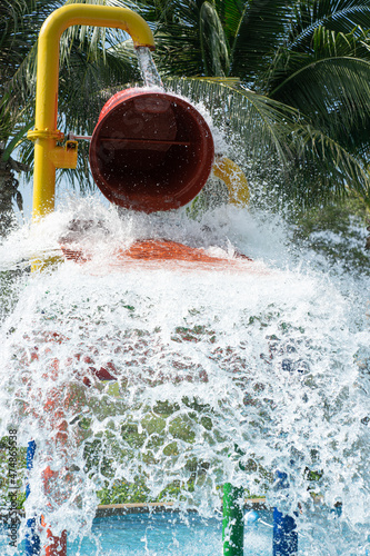 Splashing water attraction that can be found at water parks