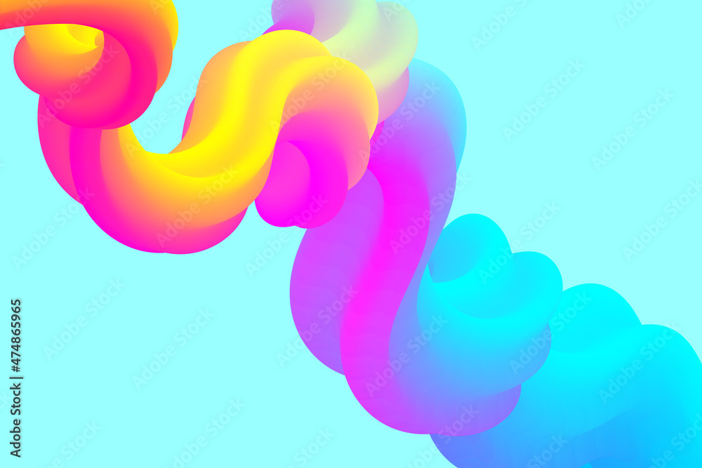 Obraz premium Colored fluid wave, abstract fluid wave flow background.Vector illustration