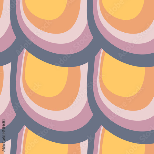 Illustration A seamless pattern on a square background - the scales of a fish, mermaid or dragon. Design element