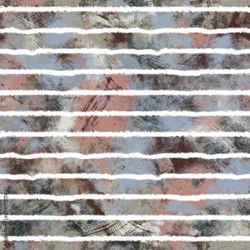 Seamless neutral tan and white distressed grungy motif surface pattern design for print. High quality illustration. Textured textile repeat print swatch. Aged gray dirty elegant abstract illustration.