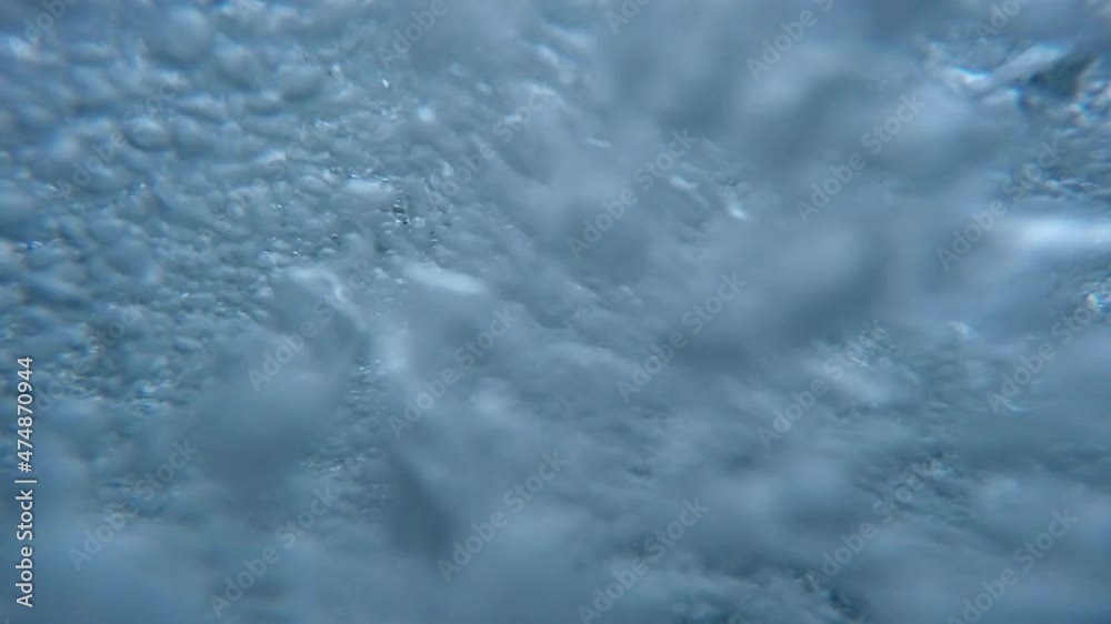 Close-up immersion in a river rapids. Underwater video. Close-up immersion in a river rapids. Underwater video.
