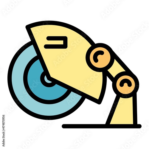 Care grinding machine icon. Outline care grinding machine vector icon color flat isolated