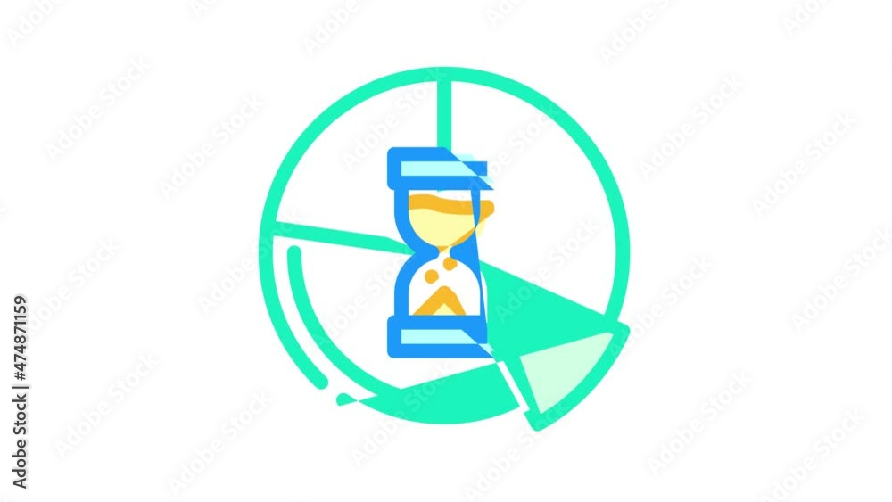 time planning animated color icon time planning sign. isolated on white background time planning animated color icon time planning sign. isolated on white background