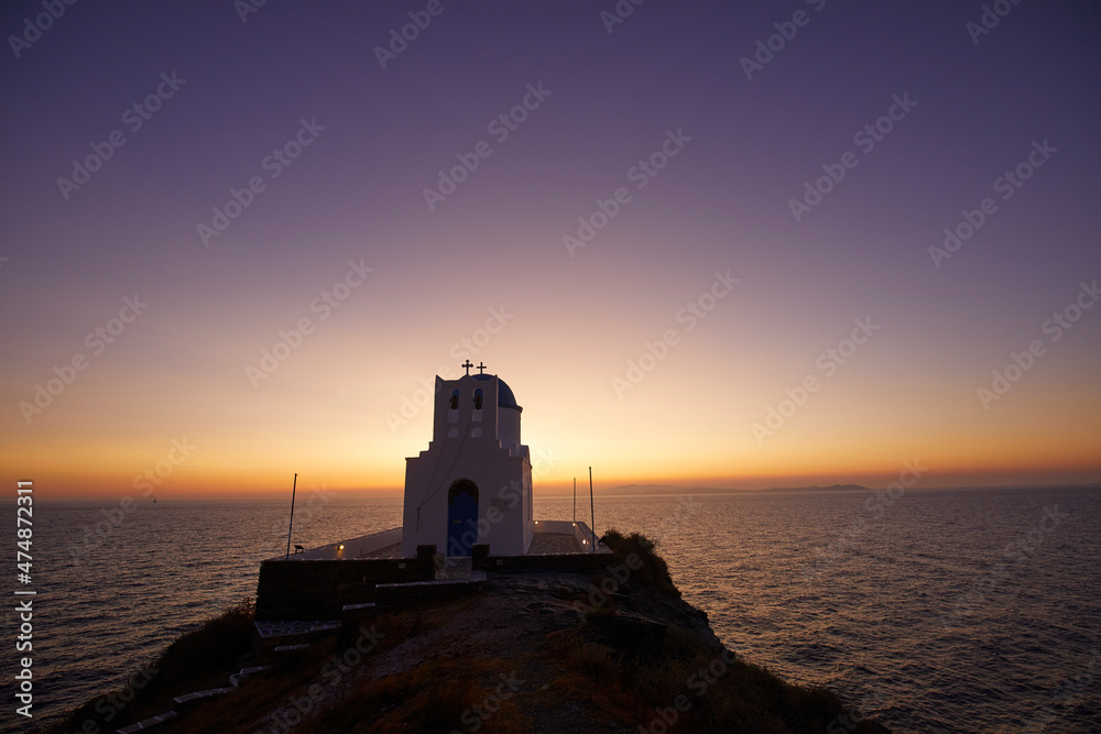 The Church of Seven Martyrs in Kastro, Sifnos, Cyclades Islands, Greece
