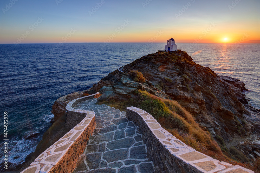 The Church of Seven Martyrs in Kastro, Sifnos, Cyclades Islands, Greece