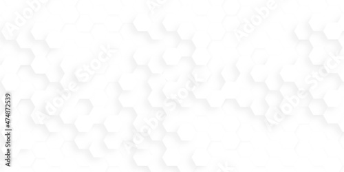 hexagon concept design abstract technology geometry pattern background vector EPS, Abstract white hexagon concept background, hexagons in different heights, top view, white,