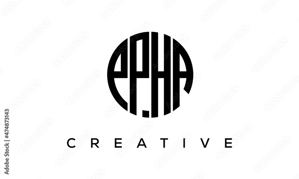 PPHA letters circle logo design vector template PPHA letters circle logo design vector template