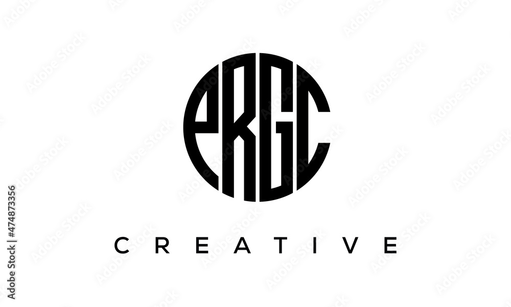PRGC letters circle logo design vector template PRGC letters circle logo design vector template