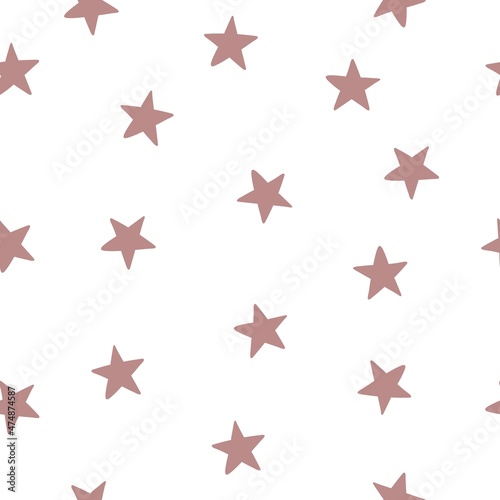seamless pattern with cartoon stars. Colorful vector flat style for kids. Space. hand drawing. baby design for fabric  print  wrapper  textile