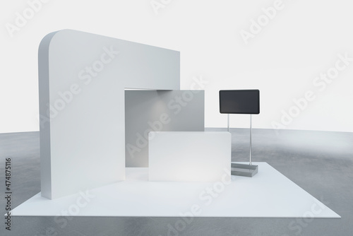 Exhibition Booth  Advertising POS POI Promotion Counter  Retail Trade Stand  3D Render