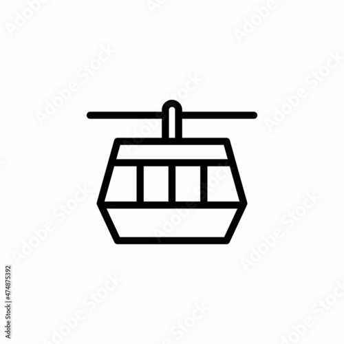 Cable car icon in vector. Logotype